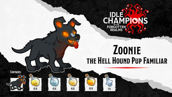 Idle Champions - Zoonie the Hellhound Pup Familiar Pack