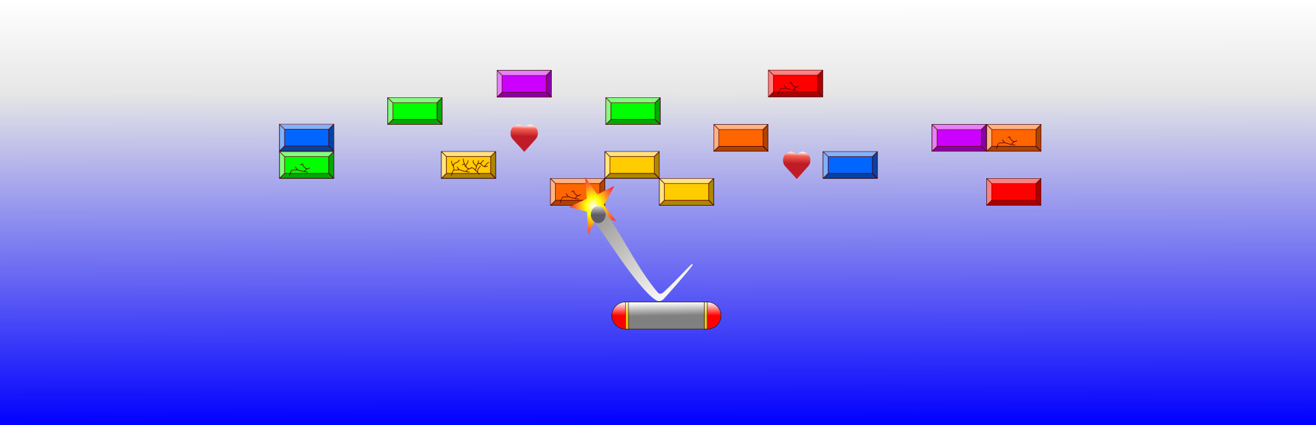 Brick Breaker Heart Collector