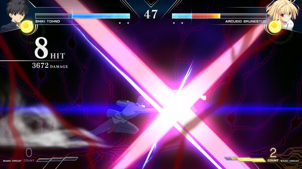Screenshot z MELTY BLOOD: TYPE LUMINA - Shiki Tohno Round Announcements
