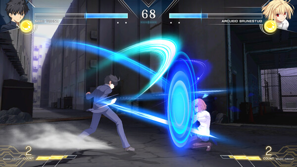 Screenshot z MELTY BLOOD: TYPE LUMINA - Shiki Tohno Round Announcements