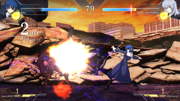 Screenshot z MELTY BLOOD: TYPE LUMINA - Ciel Round Announcements