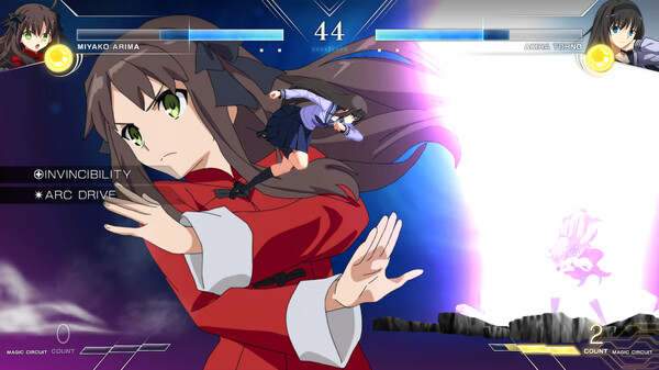 Screenshot z MELTY BLOOD: TYPE LUMINA - Miyako Arima Round Announcements