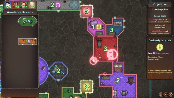 Screenshot z Chambers of Devious Design