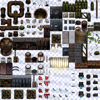 RPG Maker MV - Krachware Cyberpunk Tileset Pack