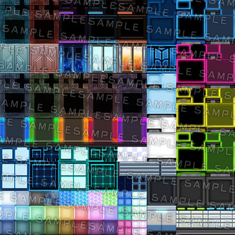 KHAiHOM.com - RPG Maker MZ - Krachware Cyberpunk Tileset Pack