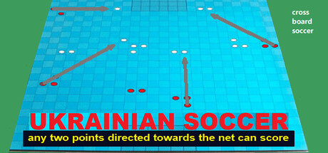 Ukrainian Soccer  ( any two points directed towards the net can score )