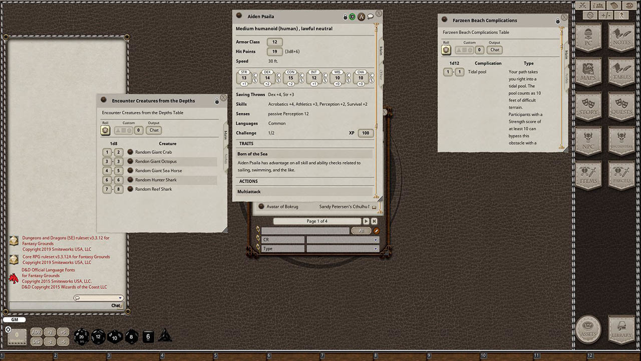 Fantasy Grounds - Ghoul Island Act 1 Voyage to Farzeenのスクリーンショット 1
