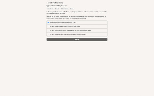 Screenshot z The Play's the Thing