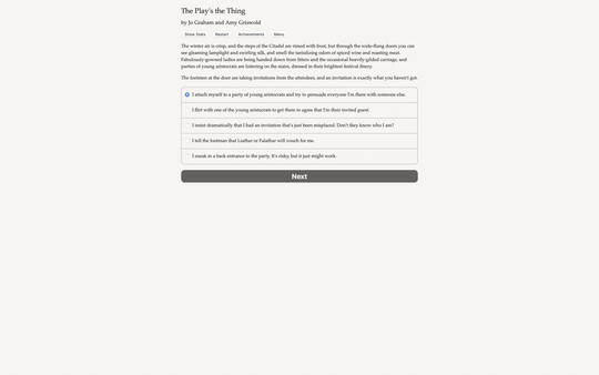 The Play's the Thing.