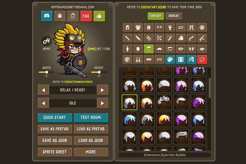 Screenshot z Fantasy Heroes: Character Editor & Sprite Sheet Maker Screenshot z Fantasy Heroes: Character Editor & Sprite Sheet Maker