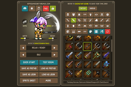 Screenshot z Fantasy Heroes: Character Editor & Sprite Sheet Maker Screenshot z Fantasy Heroes: Character Editor & Sprite Sheet Maker