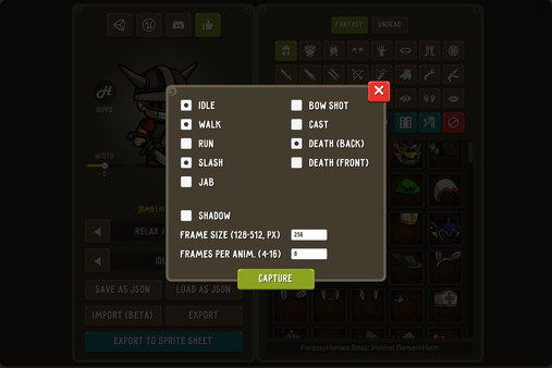 Screenshot z Fantasy Heroes: Character Editor & Sprite Sheet Maker Screenshot z Fantasy Heroes: Character Editor & Sprite Sheet Maker