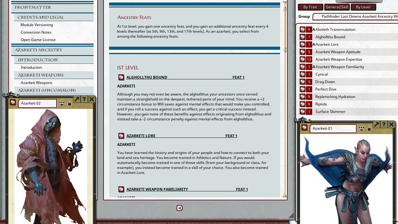 Fantasy Grounds - Pathfinder 2 RPG - Lost Omens Azarketi Web Supplement screenshot 1