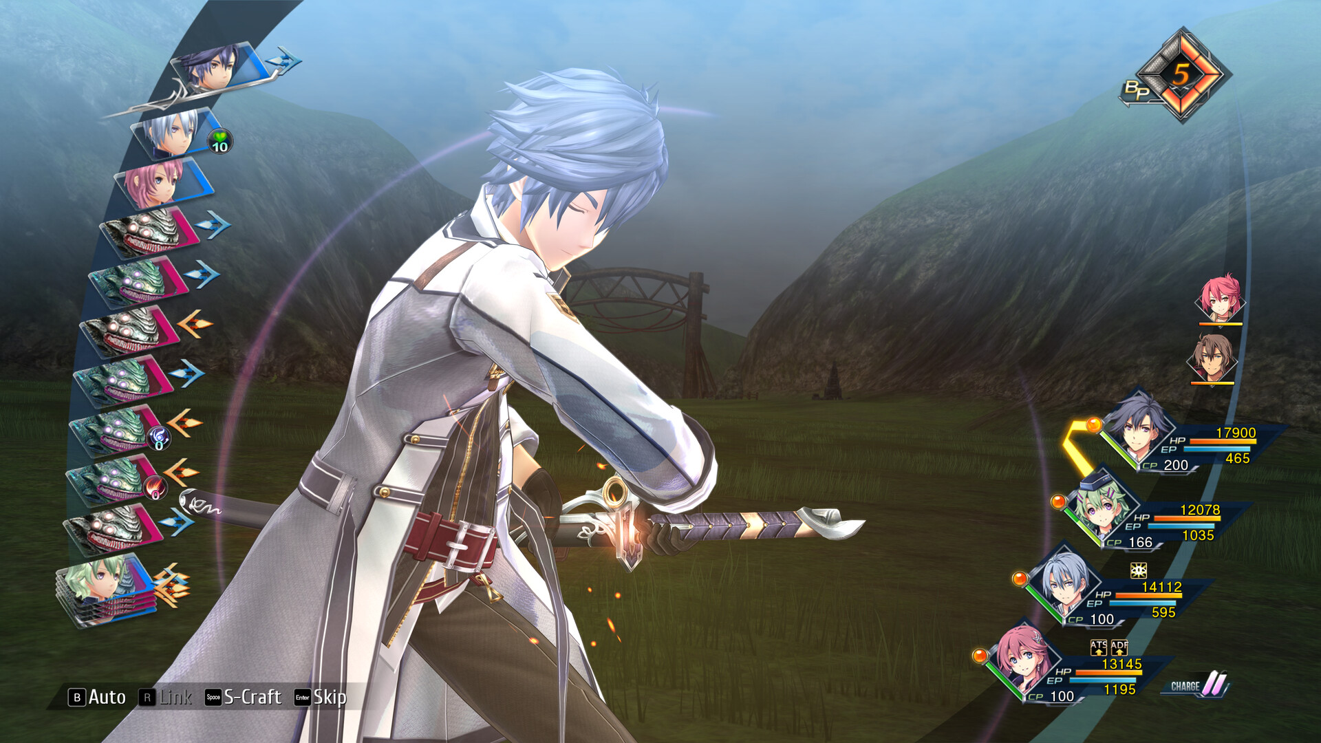 screenshot of 英雄伝説 創の軌跡 (はじまりのきせき) 5