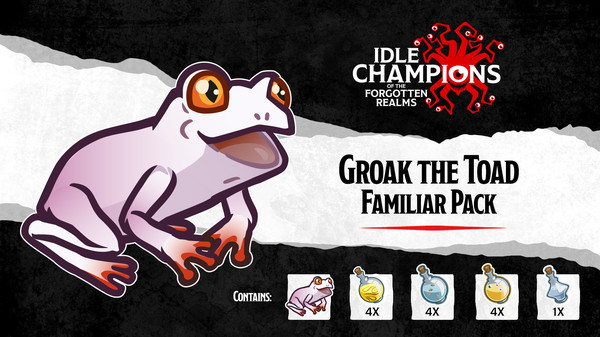 Idle Champions - Groak the Toad Familiar Pack