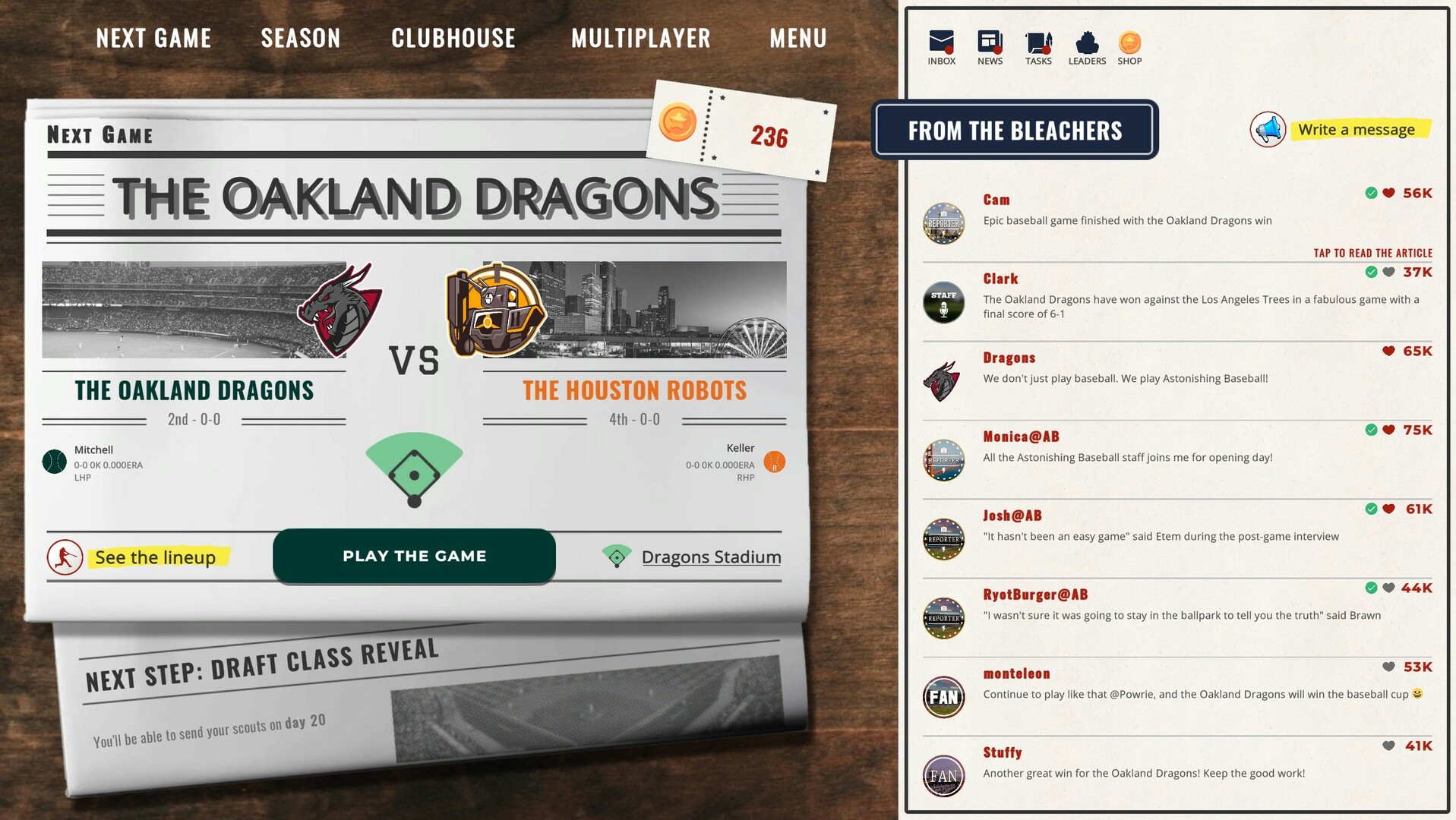 Astonishing Baseball Manager Featured Screenshot #1