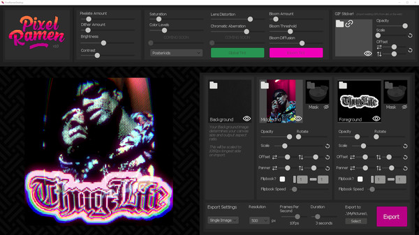 Screenshot z Pixel Ramen - Easy Pixel Art and Pixel GIF Creator