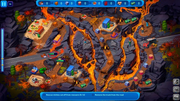 Emergency Crew Volcano Eruption