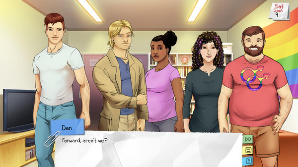 Screenshot of Yearning: A Gay Story gameplay showing in-action mechanics