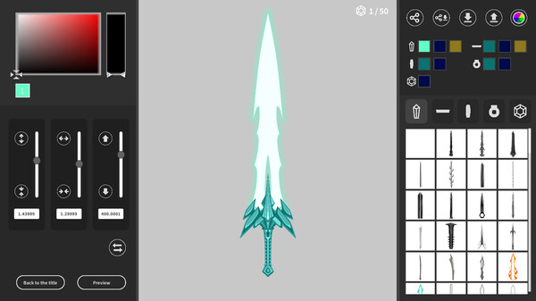 Screenshot z Sword Maker