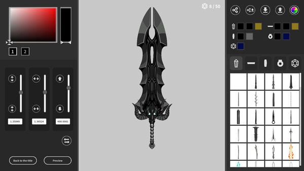 Screenshot z Sword Maker