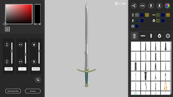 Screenshot z Sword Maker