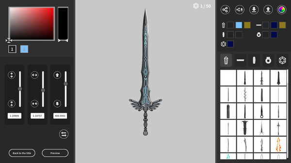 Screenshot z Sword Maker