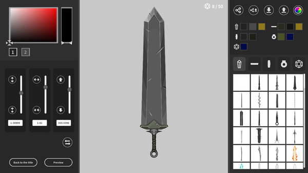 Screenshot z Sword Maker