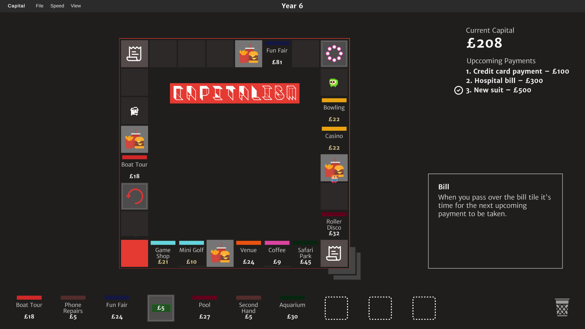 CAPITALISM The action board game for one player