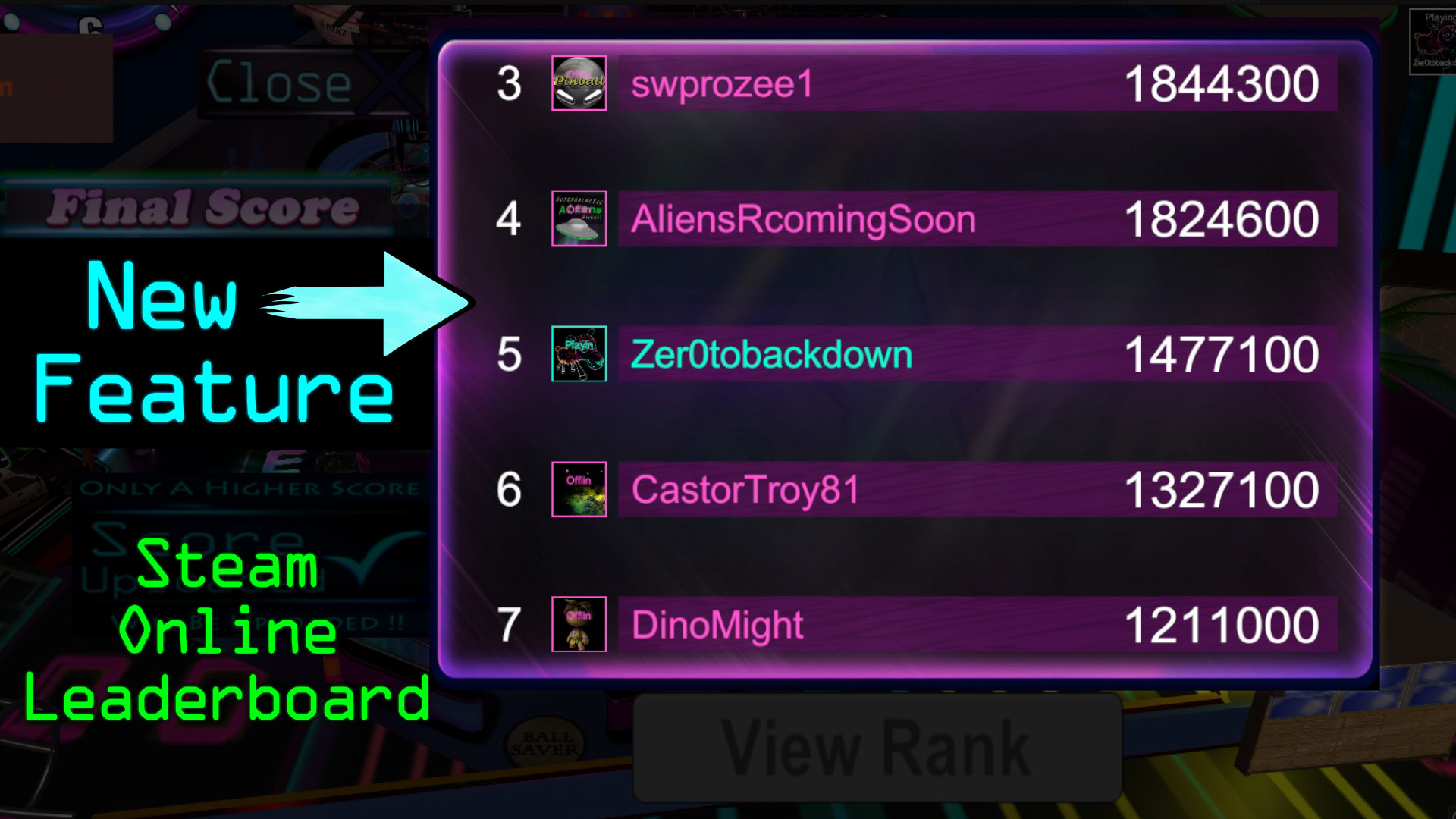 Neon Nights Pinball Featured Screenshot #1