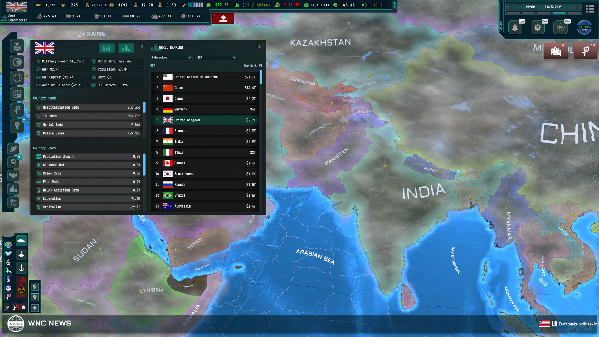 #7. World Warfare & Economics (Steam) Bởi: Okron Studio