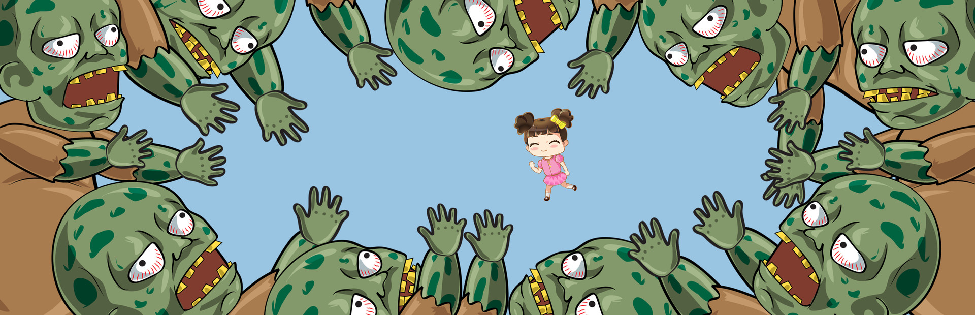 Chibi Girl VS Evil Zombie Dead