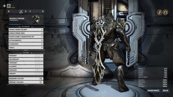 Warframe: Prime Vault – Rhino Prime Accessories