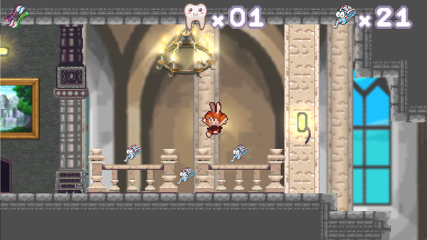 Screenshot of Ginger - The Tooth Fairy gameplay showing in-action mechanics