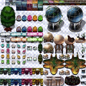 RPG Maker MZ - Krachware Cyberpunk Tileset Pack 2
