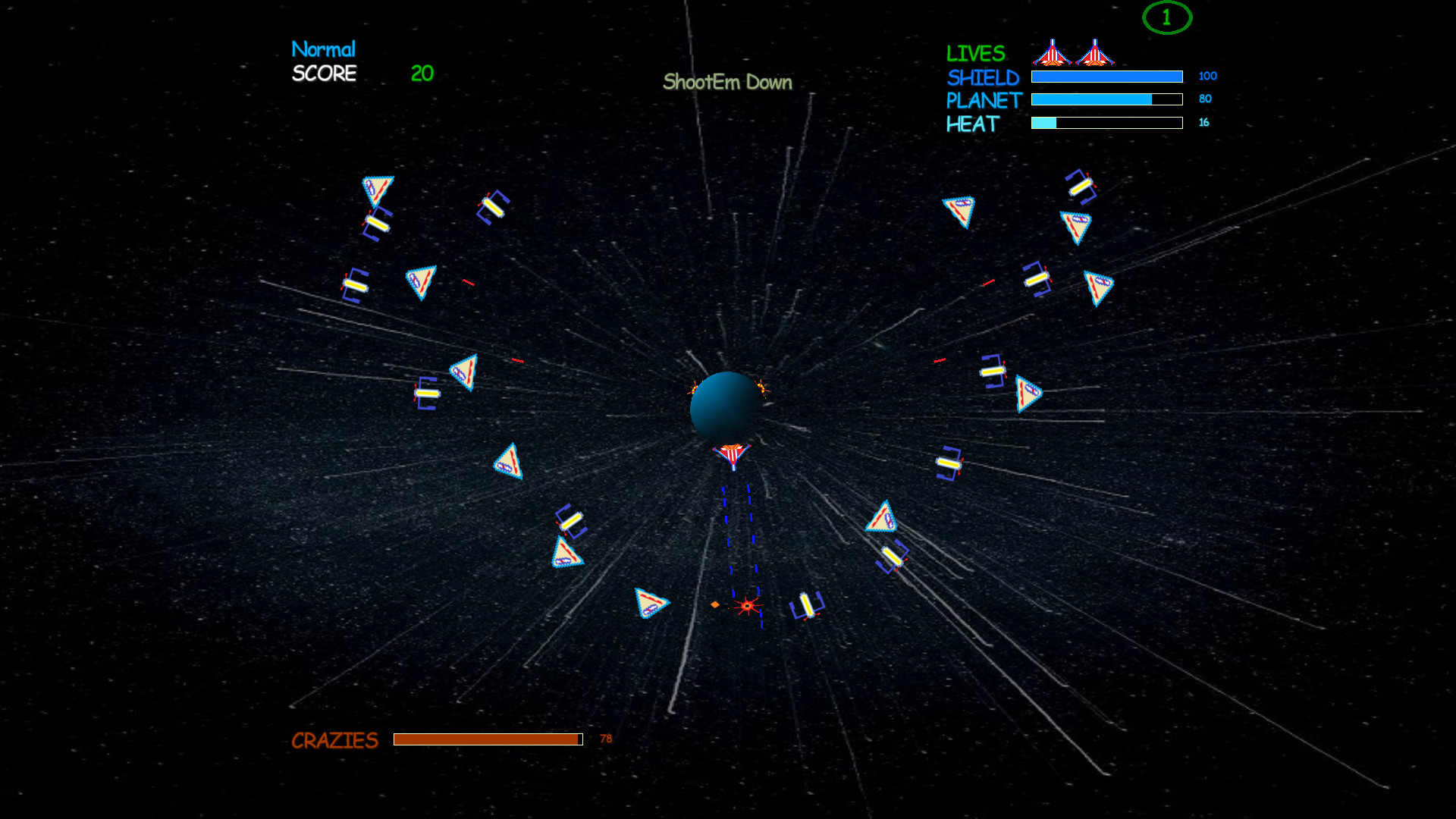 #5. Crazy Invader ShootEm Down (Steam) Bởi: Crazy Retro Games