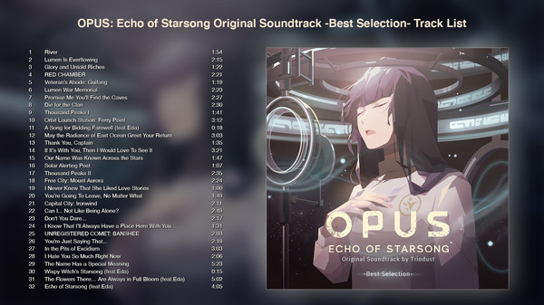 OPUS: Echo of Starsong Original Soundtrack -Best Selection-