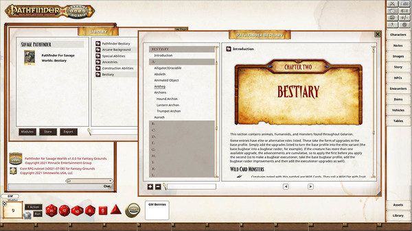 Fantasy Grounds - Pathfinder(R) for Savage Worlds Bestiary