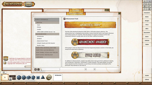 Fantasy Grounds - Pathfinder(R) for Savage Worlds: Rise of the Runelords! Book 1 - Burnt Offerings