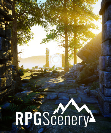 RPGScenery - Stairway in a Gorge Scene