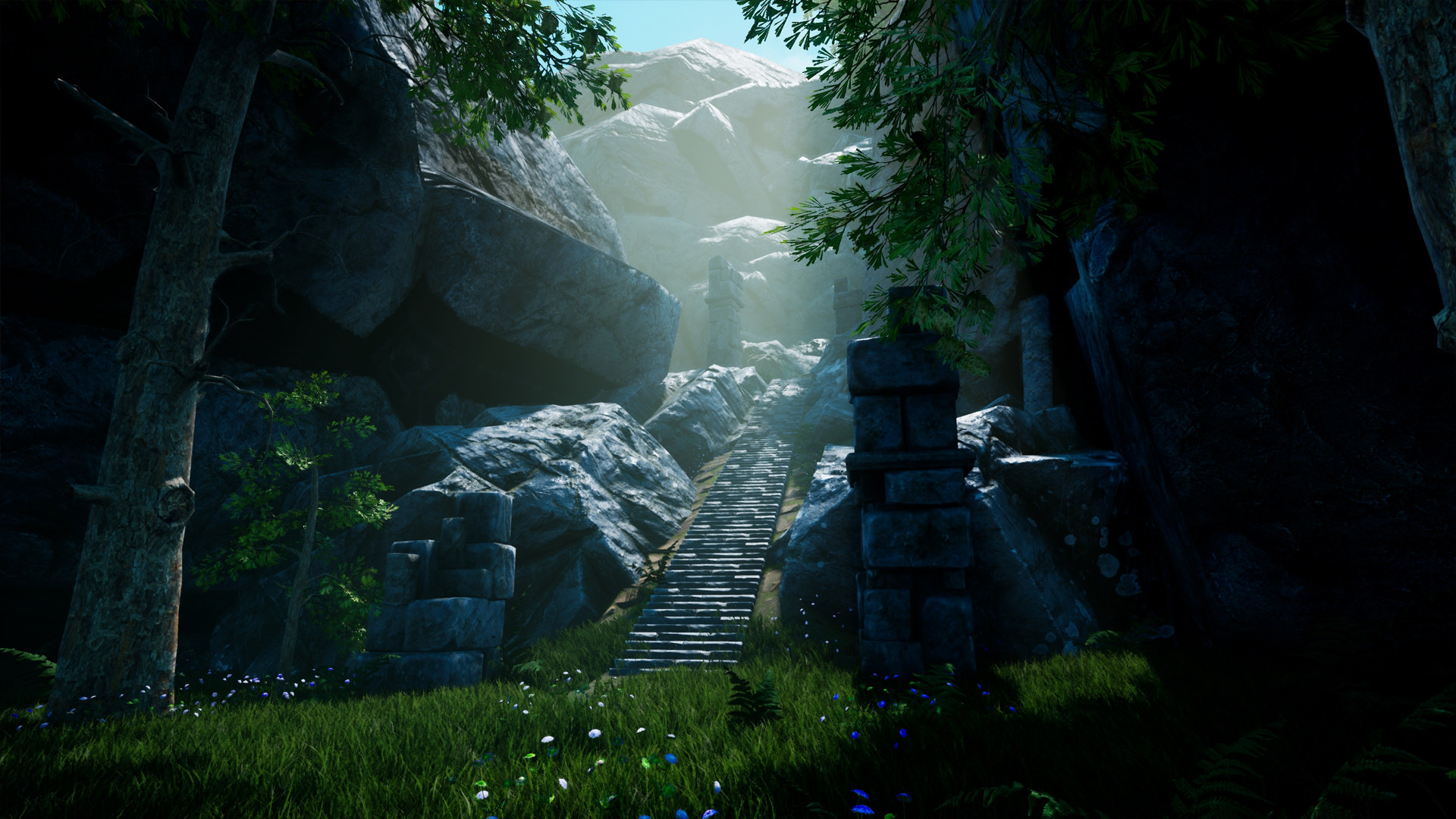 RPGScenery - Stairway in a Gorge Scene Featured Screenshot #1