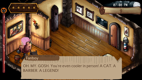 Count Meowcula's Barbershop game for Linux 1
