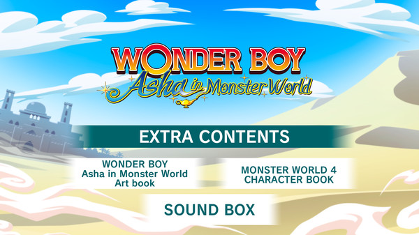 WONDER BOY Asha in Monster World -EXTRA CONTENTS-.