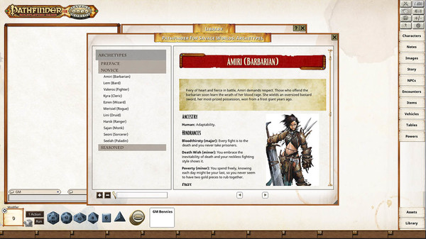Fantasy Grounds - Pathfinder(R) for Savage Worlds Archetype Set 1
