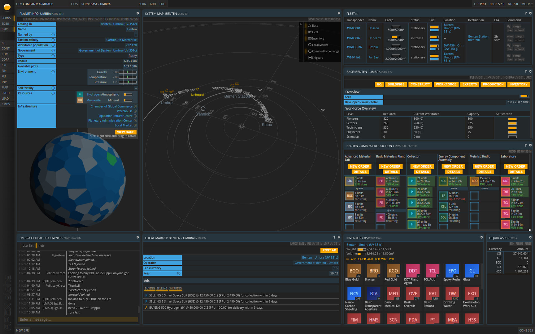 Prosperous Universe screenshot #1