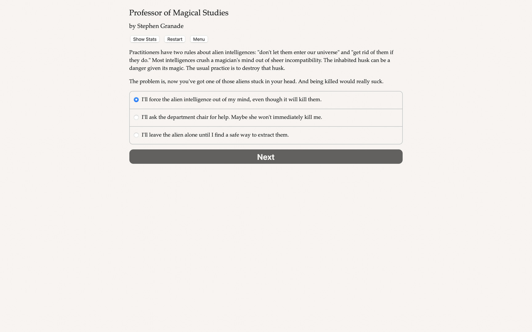 #3. Professor of Magical Studies (Steam) 由: Choice of Games