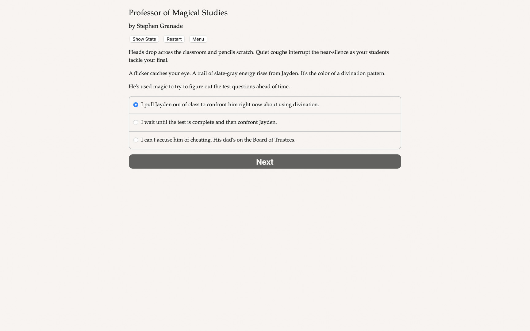 #2. Professor of Magical Studies (Steam) 由: Choice of Games