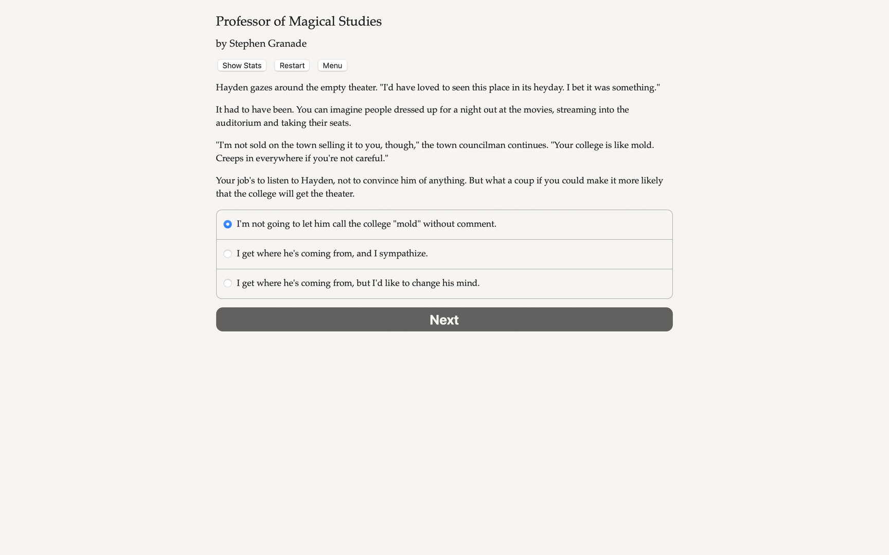 #5. Professor of Magical Studies (Steam) 由: Choice of Games