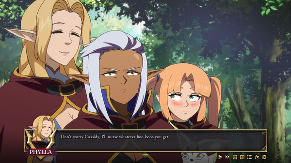 Screenshot of Vaygren - Lustful Temptation gameplay showing in-action mechanics