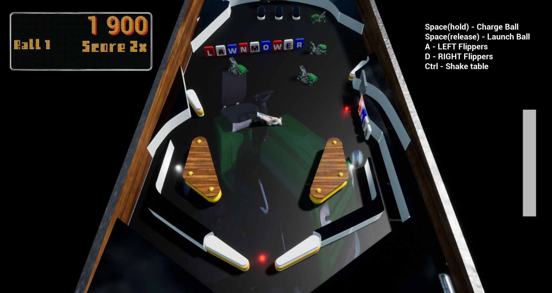 Lawnmower Game: Pinball